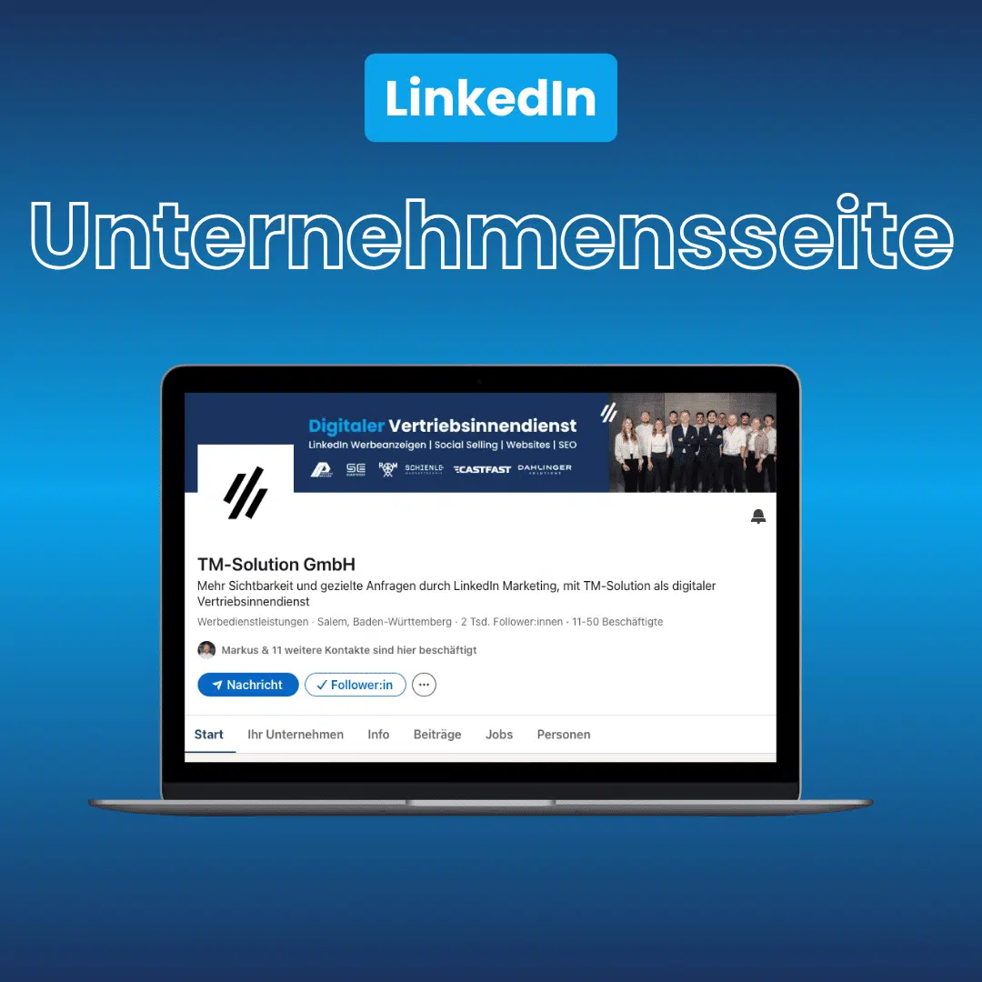 Blog LinkedIn Unternehmensseite TM-Solution